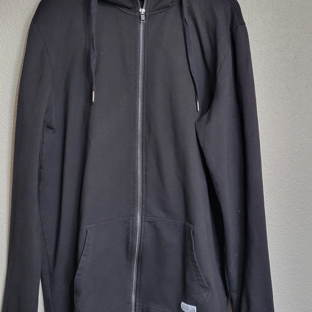 Baseballism Hoodie Mens XL Black Quote Graphic Zip Front Sweatshirt